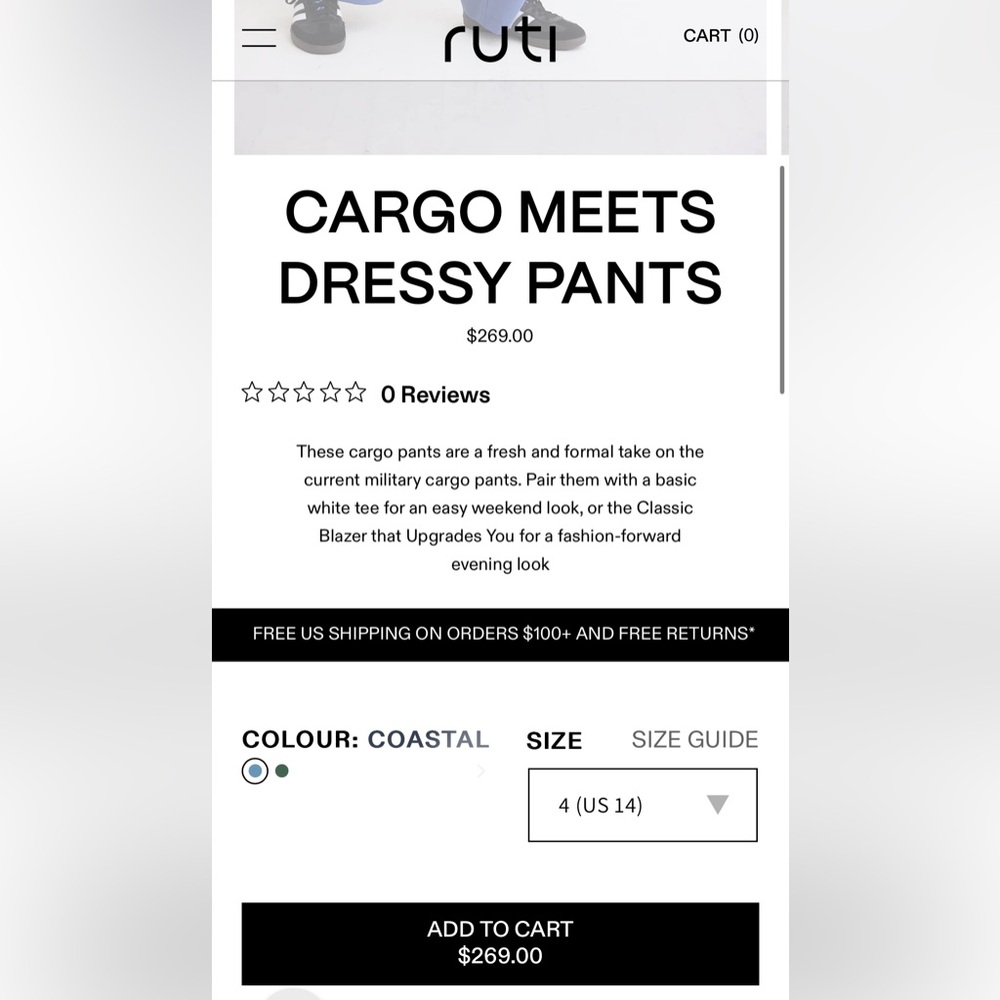 NWT RUTI *GREY* *GRAY* Cargo Pants Size 14 - Picture 5 of 13